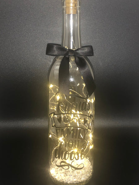 Friends are the... - Fairy Light Bottle