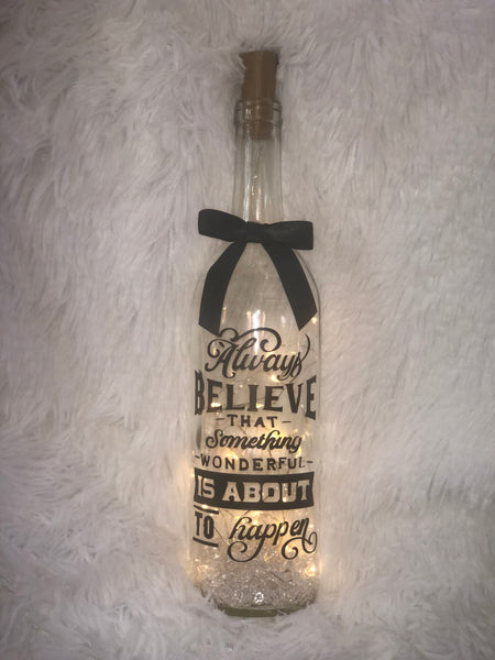 Always Believe... - Fairy Light Bottle