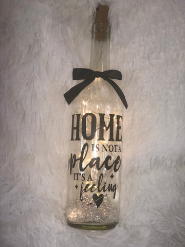 Home is Not a Place... - Fairy Light Bottle