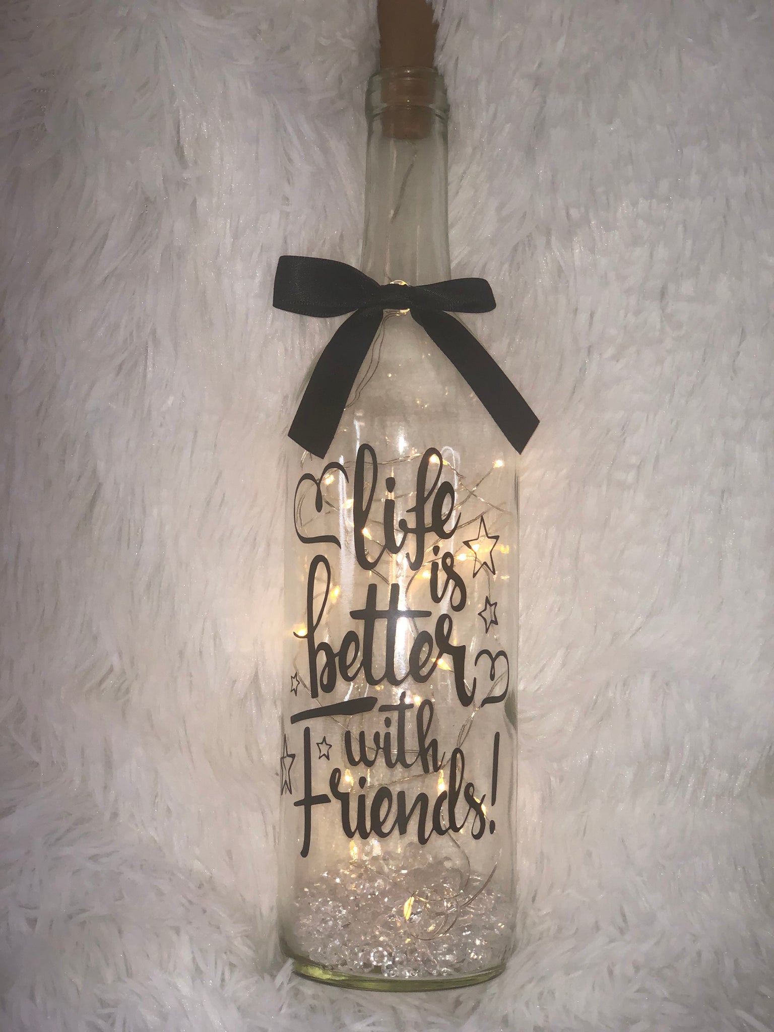 Life is Better with Friends - Fairy Light Bottle