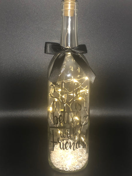 Life is Better with Friends - Fairy Light Bottle