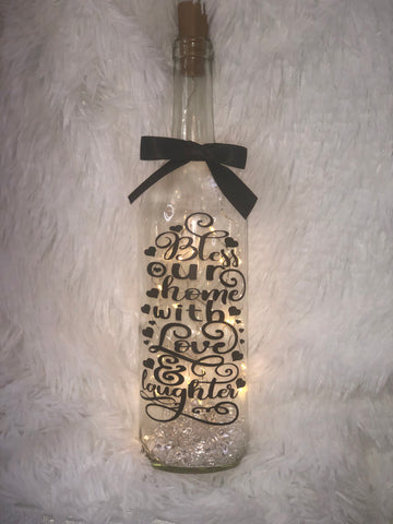 Bless Our Home with... - Fairy Light Bottle