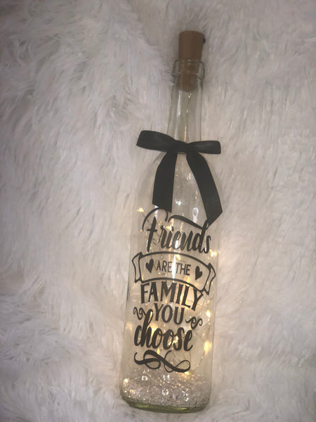 Friends are the... - Fairy Light Bottle